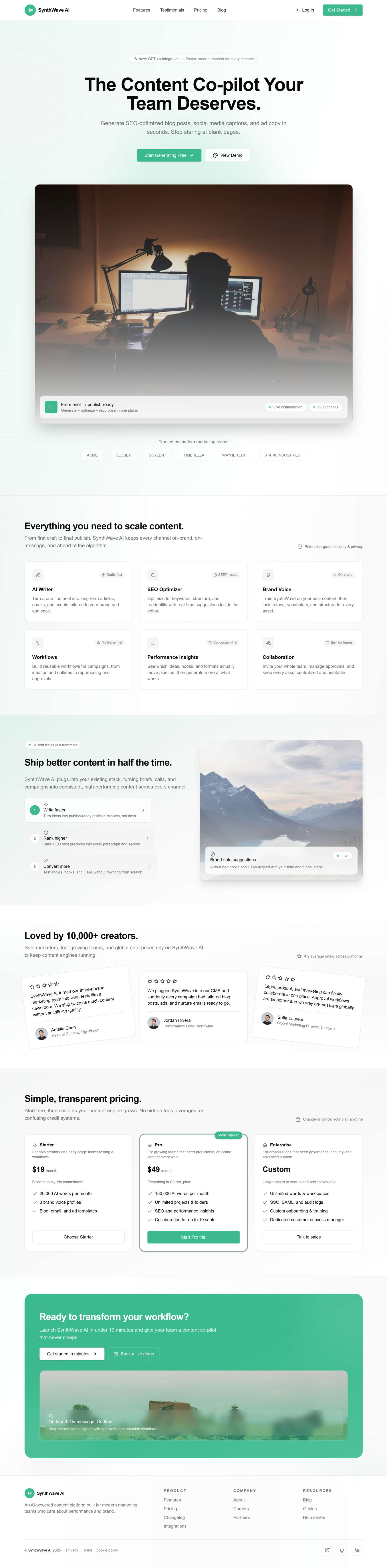 AI-powered content platform template
